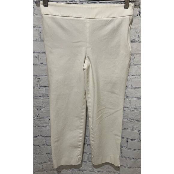 Talbots White Chatham Crop Women’s Size Zip Cropped Pants Size 2 - Picture 1 of 6